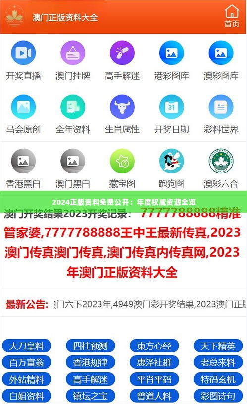 2024正版資料免費(fèi)公開